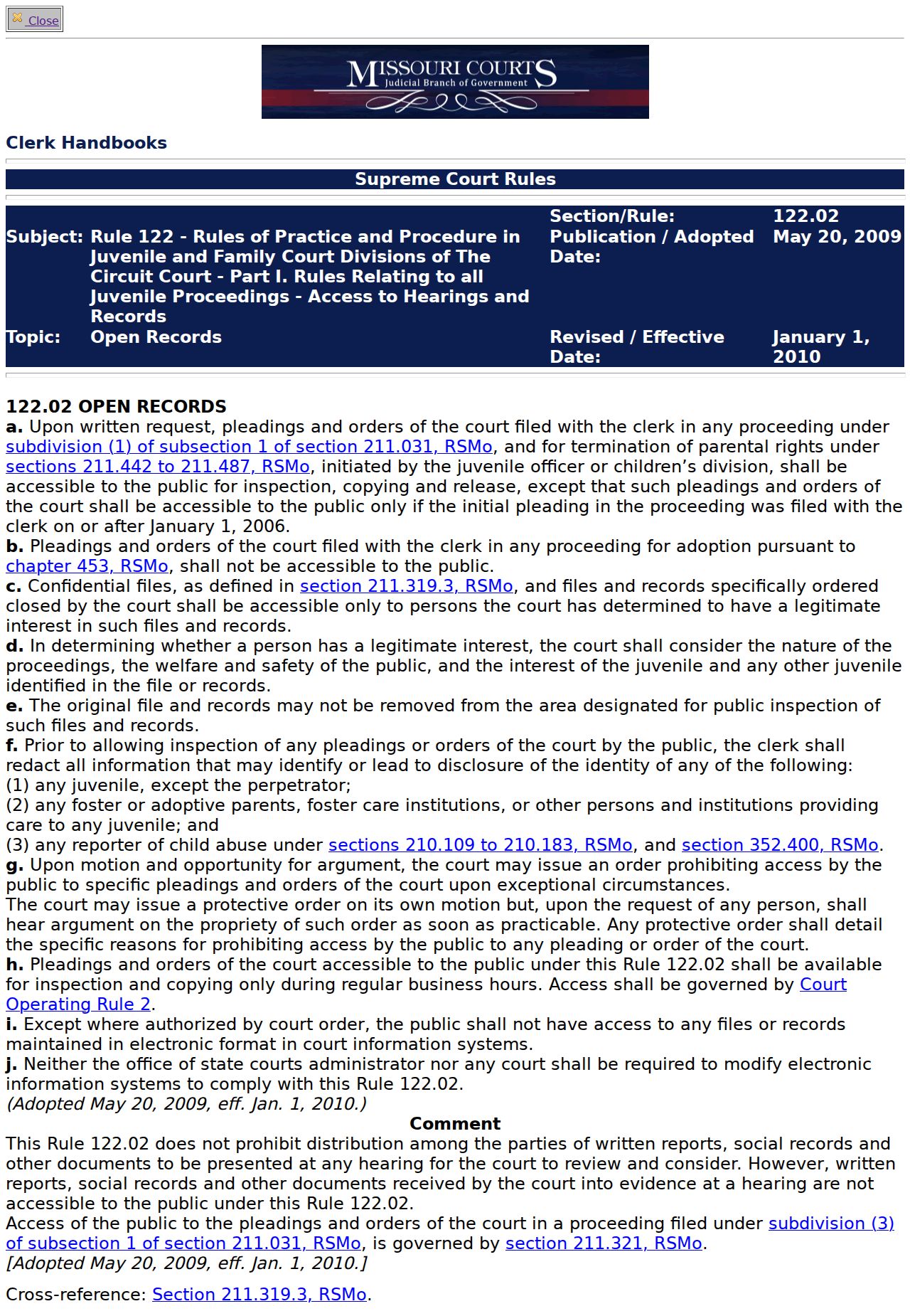 Madison County criminal docket Rule 122 restricted record guidance