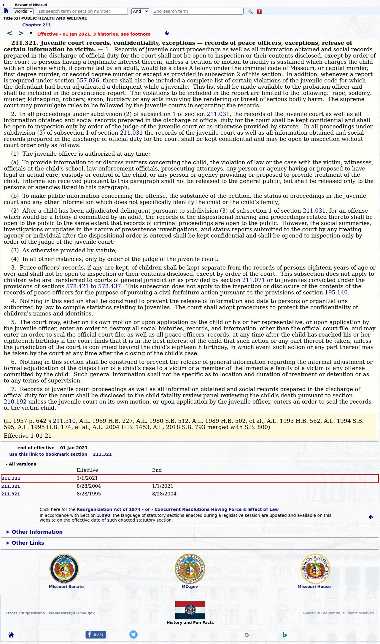 Madison County criminal docket juvenile record confidentiality statute