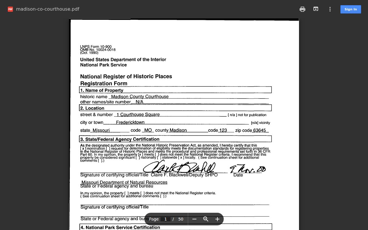 Madison County court docket historic courthouse record