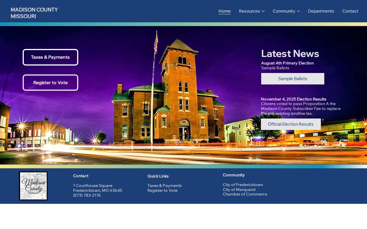 Madison County court docket county government home page