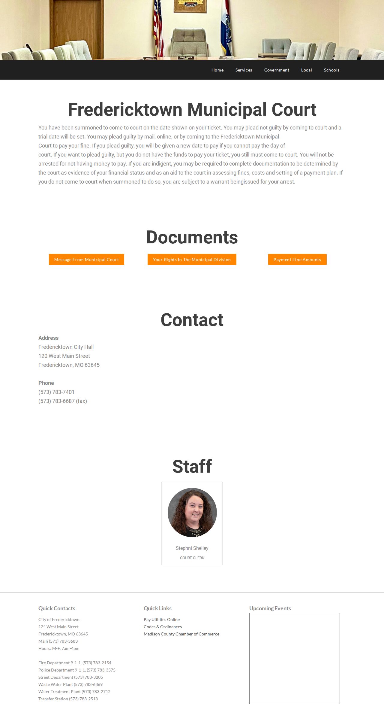 Madison County traffic court records source from Fredericktown Municipal Court